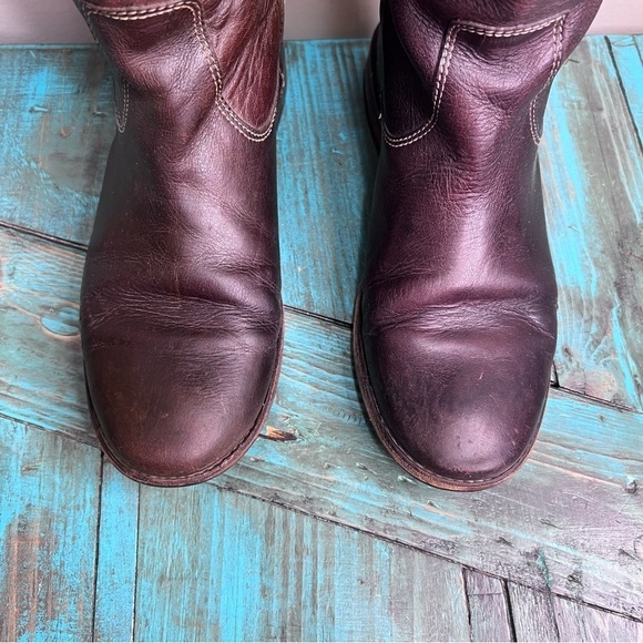 Frye Paige Cuff Leather Riding Boots Size 7 Western - Picture 6 of 15